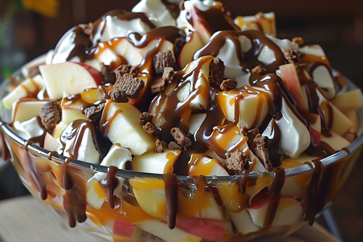 Caramel Apple Snickers Salad