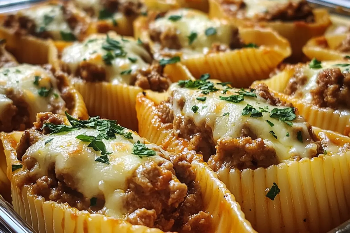 Creamy Ricotta Beef Stuffed Shells