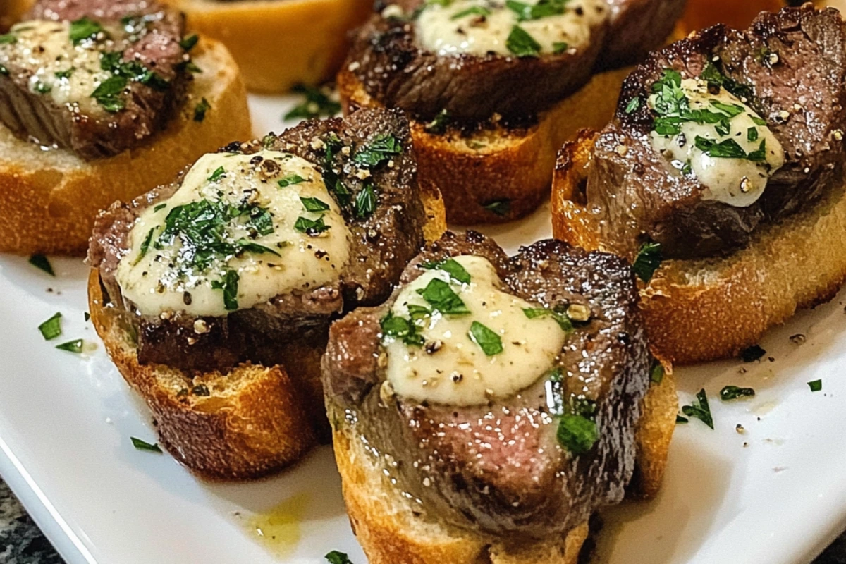 Garlic Bread Steak Bites