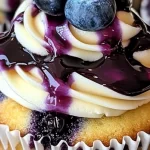 Elegant White Chocolate Blueberry Cheesecake Cupcakes