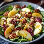 Crisp Apple Pecan Salad with Tangy Apple Cider Vinaigrette