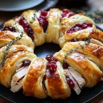 Savory Turkey and Cranberry Crescent Ring