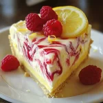 Lemon Raspberry Swirl Cheesecake